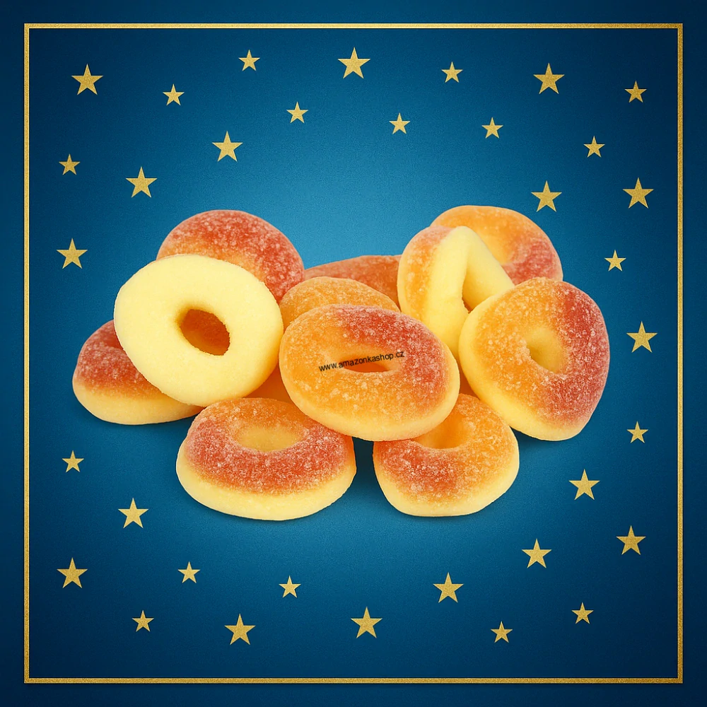 Broskvové kroužky - kyselé 1000g
